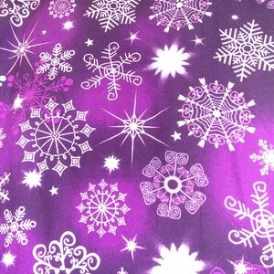 Purple snowflake leggings